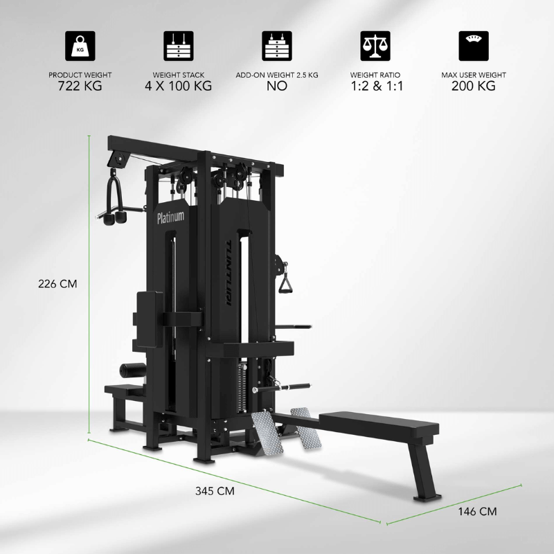 Tunturi Platinum 5-IN-1 Multi Stations- Selectorized — alternative angle