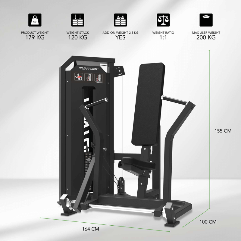 Tunturi Platinum Chest Press - Selectorized — detail view