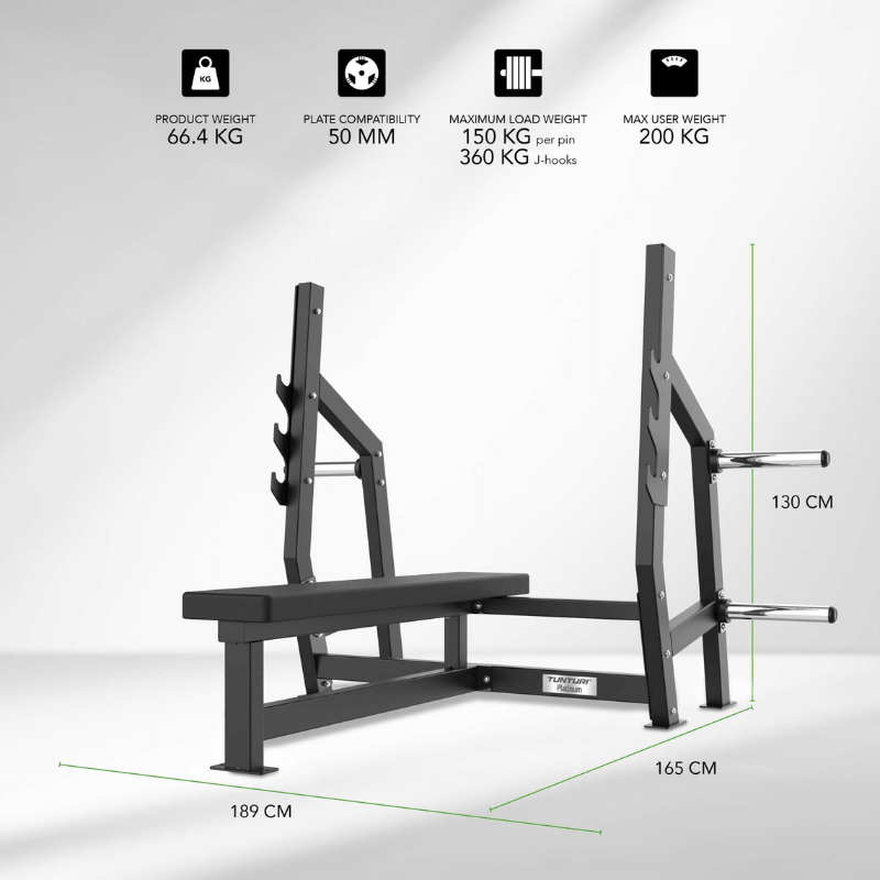 Tunturi Platinum Horizontal Bench Press — detail view