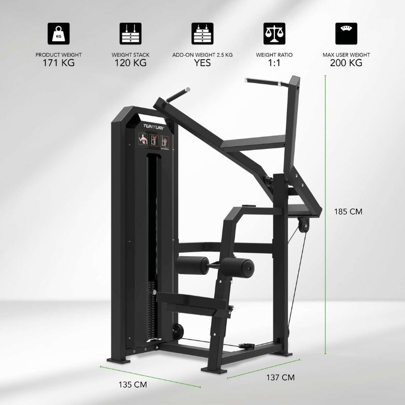 Tunturi Platinum Lat Pulldown - Selectorized — detail view