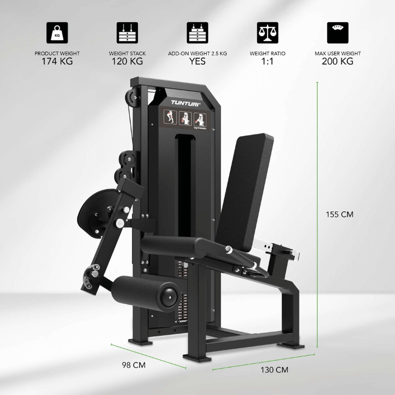 Tunturi Platinum Leg Extension - Selectorized — close-up of the frame