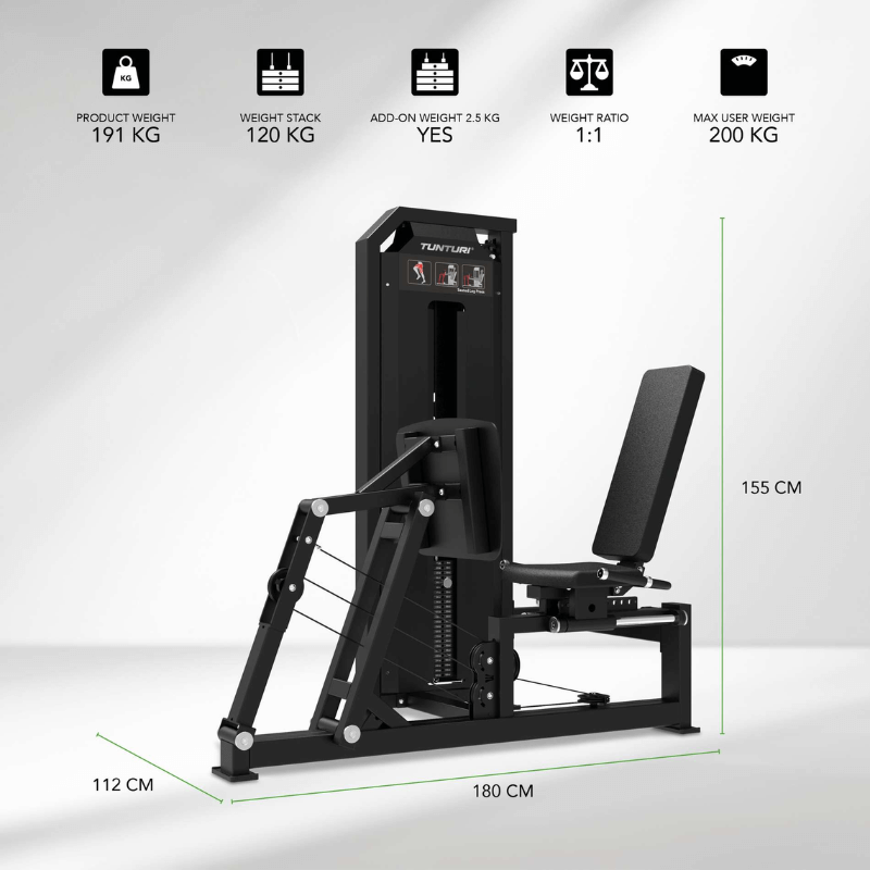 Tunturi Platinum Seated Leg Press Strength - Selectorized — detail view