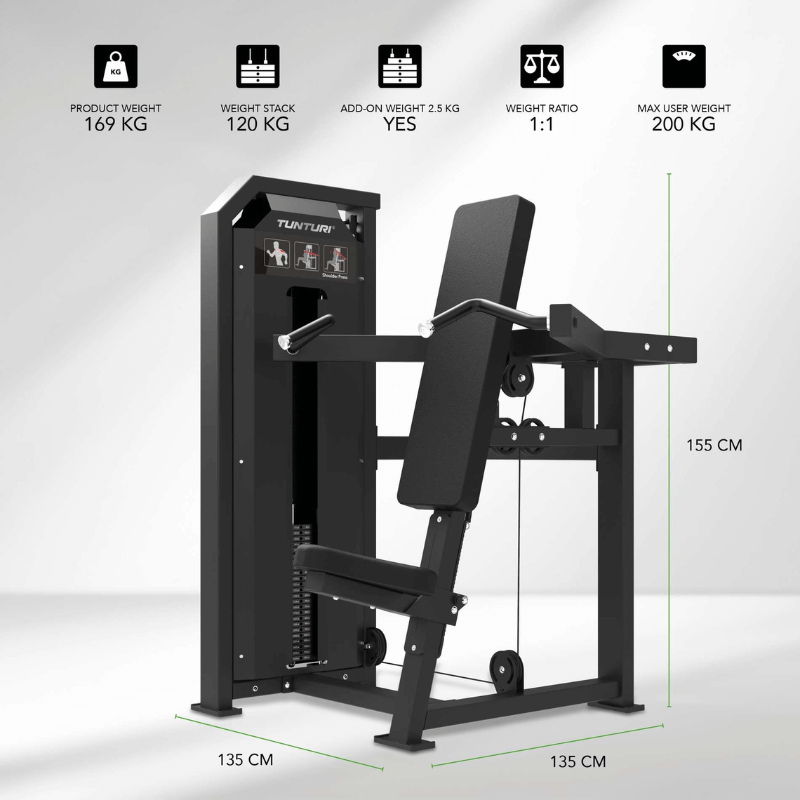 Tunturi Platinum Shoulder Press - Selectorized — in use