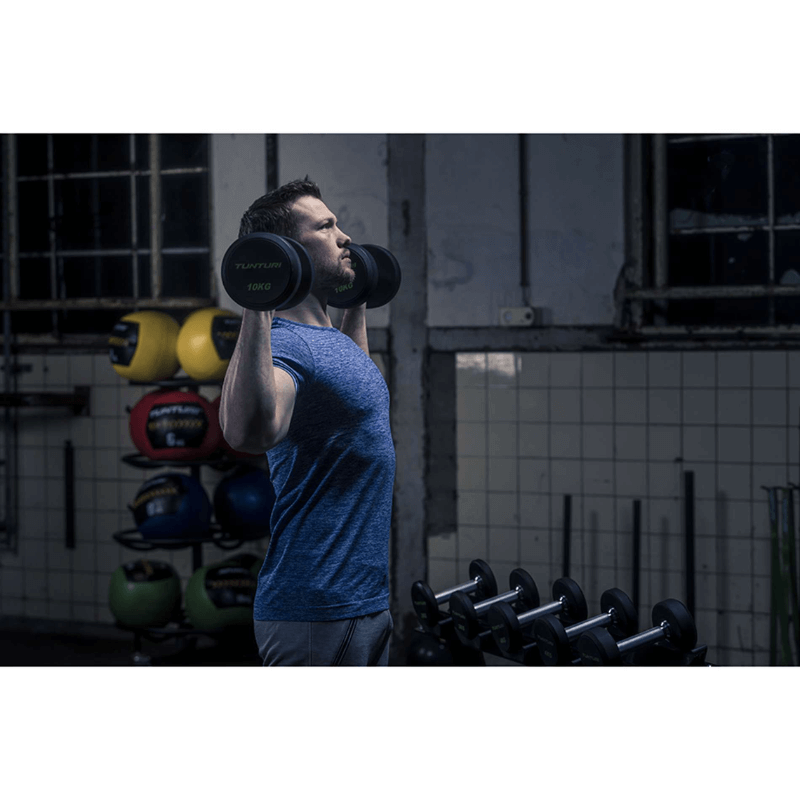Tunturi Pro Commercial Round Pu Dumbbell Set (2kg-42kg) — detail view