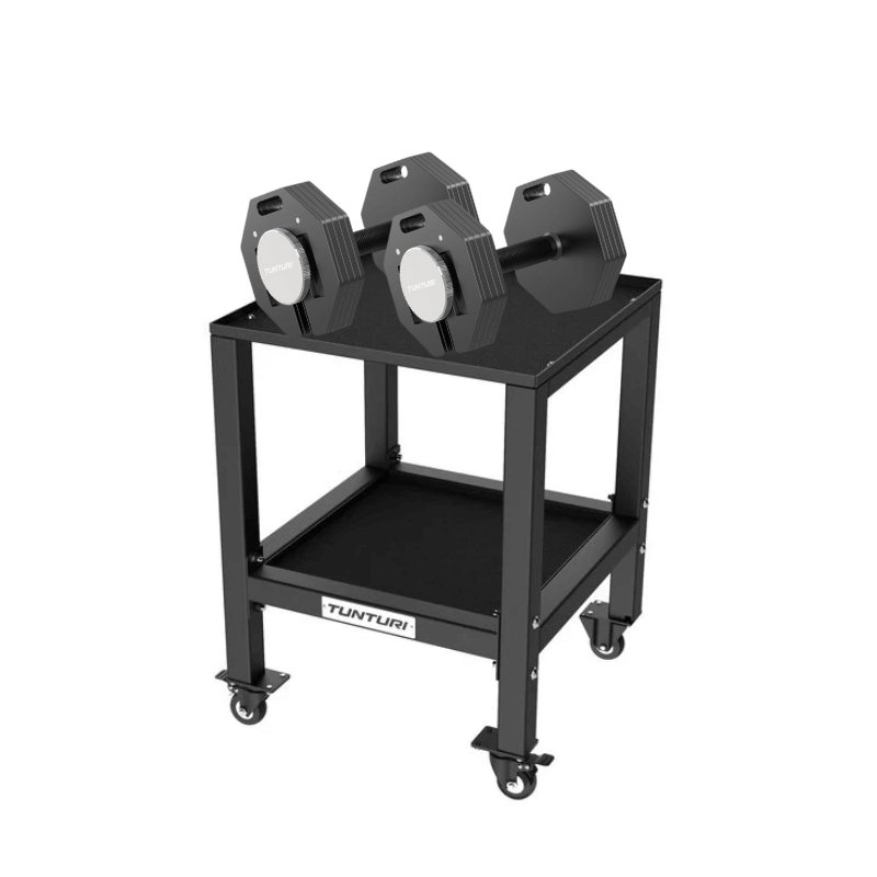 Tunturi Rapid 20kg Adjustable Dumbbell Set + Rack — rack available from Gym Machines South Africa