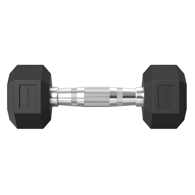 Tunturi Studio 1kg – 5kg Rubber Hex Dumbbell Set — close-up of the frame