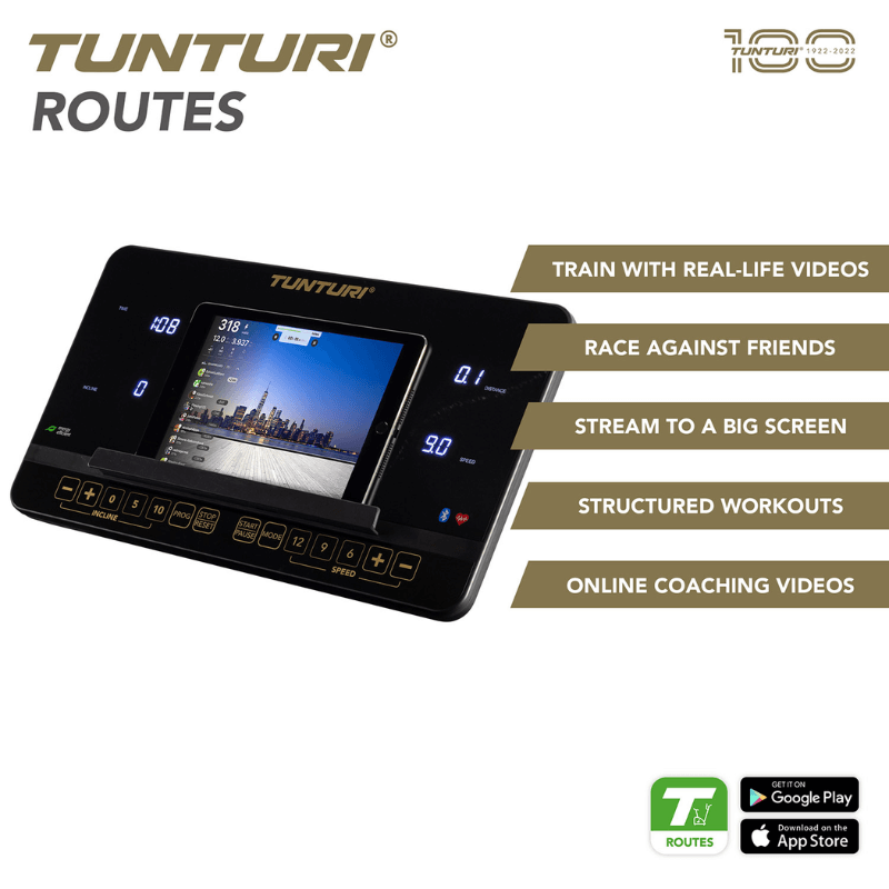 Tunturi T100 Centuri Performance Treadmill – Zwift — detail view