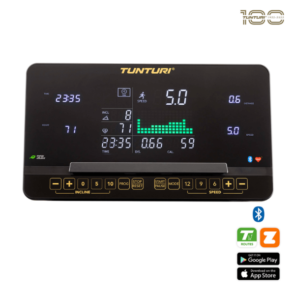 Tunturi T100 Centuri Performance Treadmill – Zwift — in use