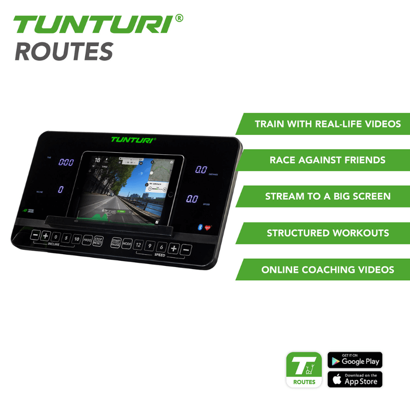Tunturi T50 Performance Treadmill – Zwift — side view