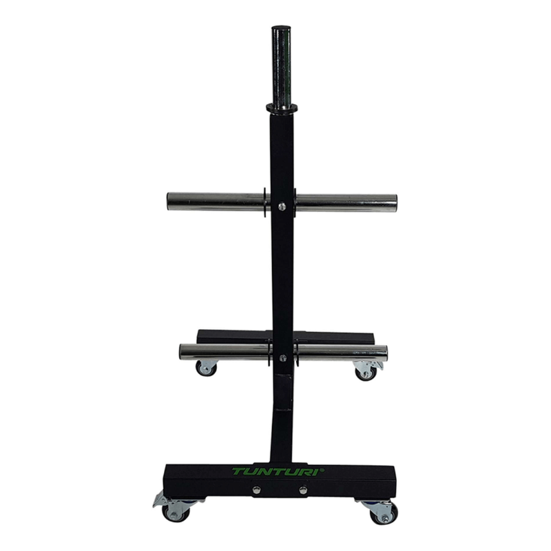 Tunturi Mobile Upright Bumper Plate Rack — side view
