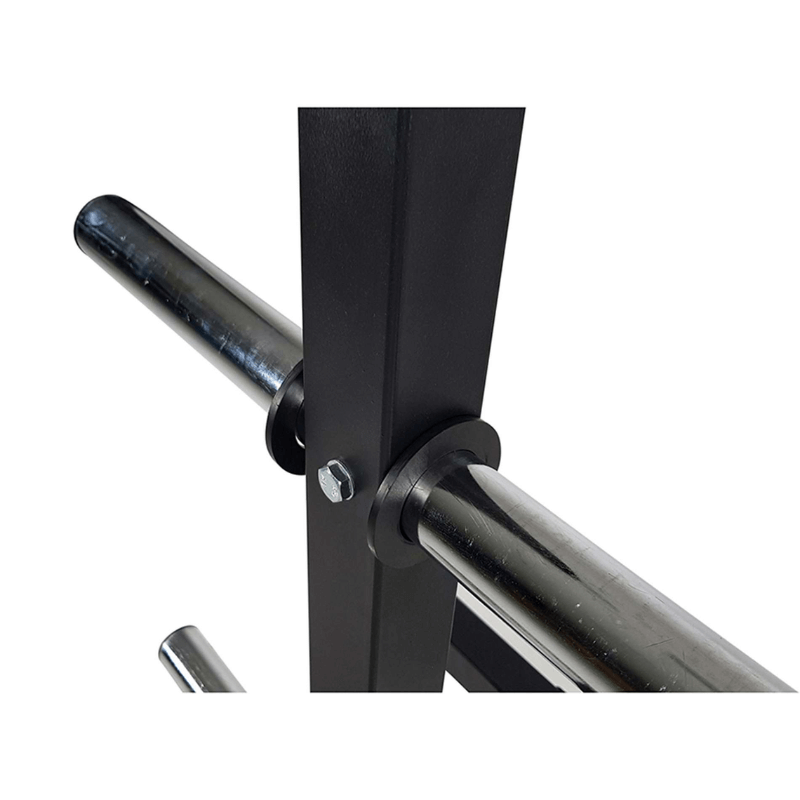 Tunturi Mobile Upright Bumper Plate Rack — close-up of the frame