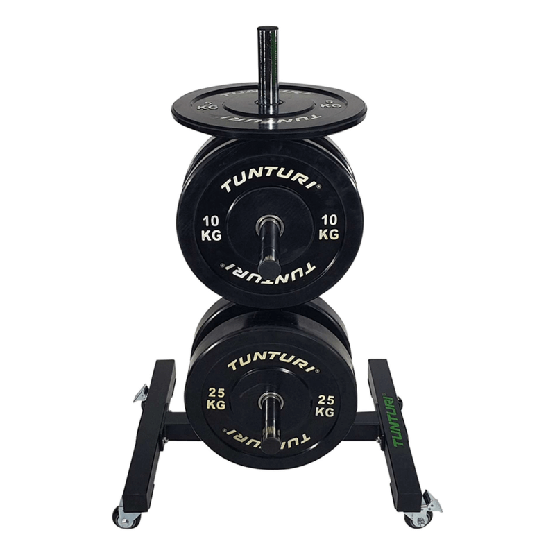 Tunturi Mobile Upright Bumper Plate Rack — alternative angle