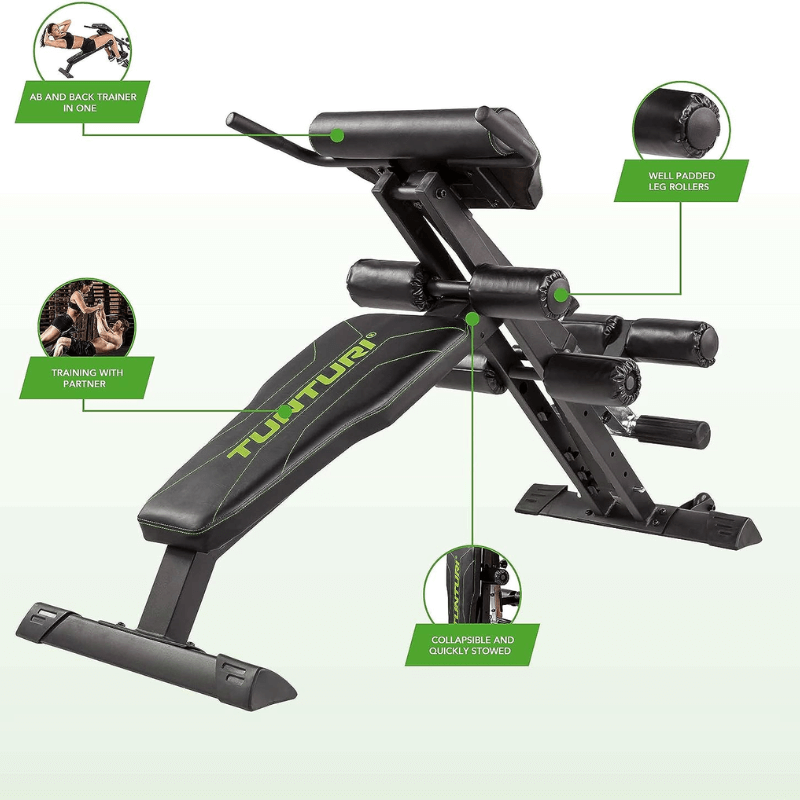 Tunturi Hyper Extension & Core Trainer Combo — side view