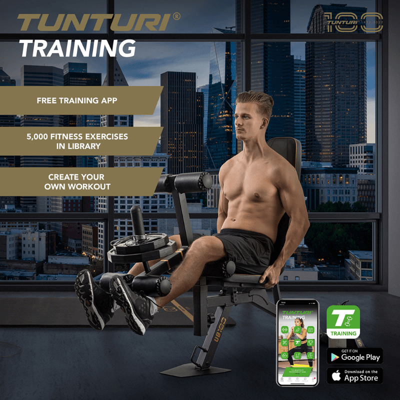 Tunturi Centuri Edition Adjustable Utility & Leg Workout Bench — alternative angle