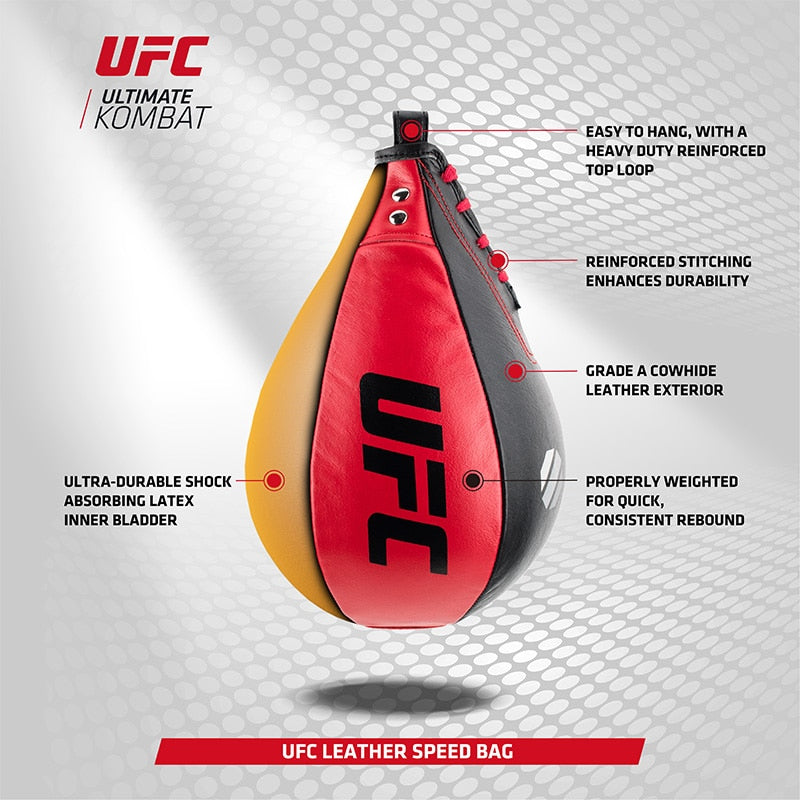 UFC UFC Leather Speed Bag — in use