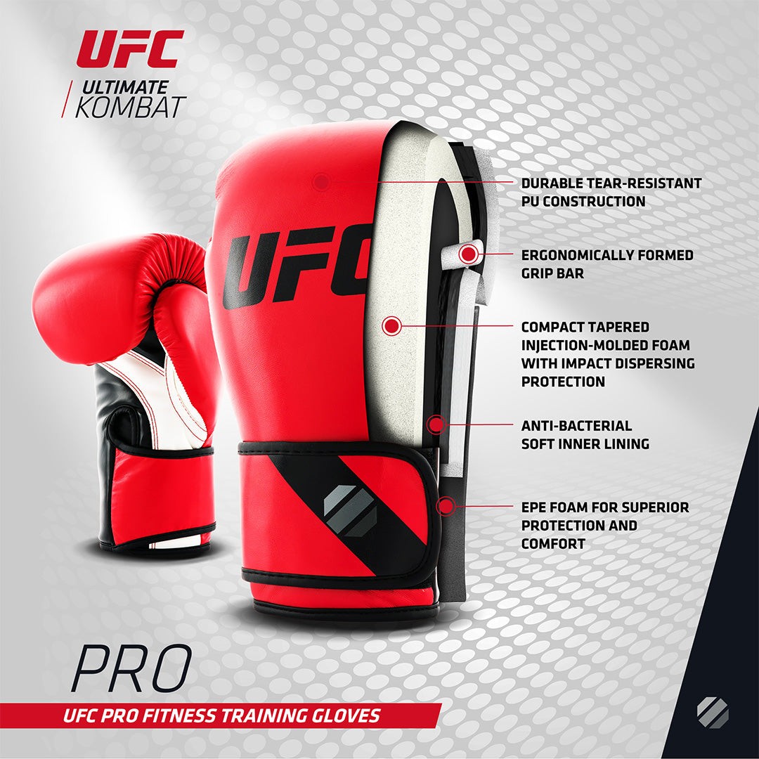 UFC UFC Pro Fitness Training Gloves (Black / White) — detail view