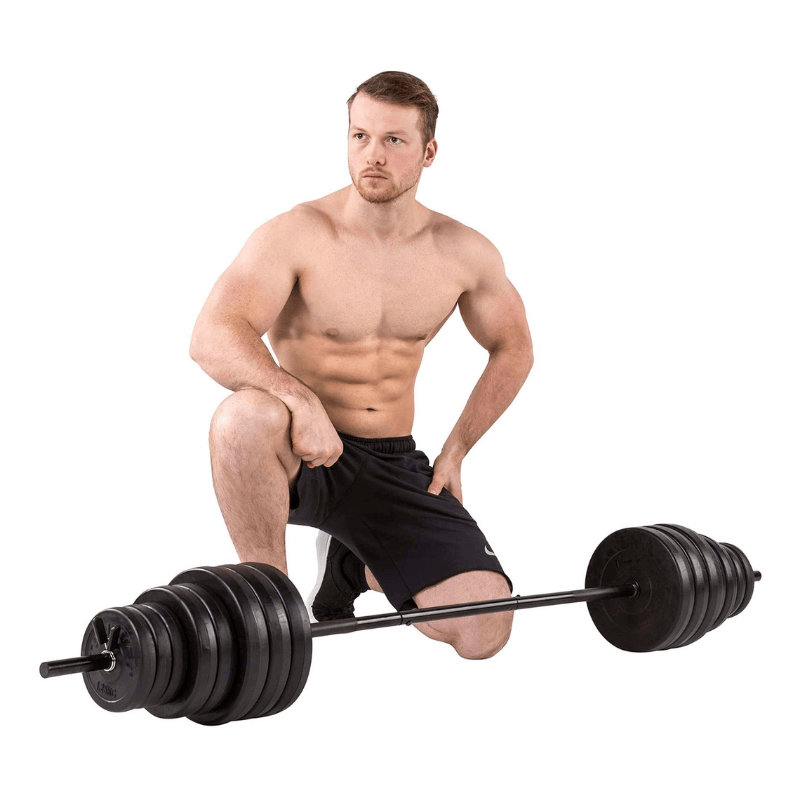 Tunturi Tunturi Vinyl Barbell / Dumbbell Set 50kg — rear view