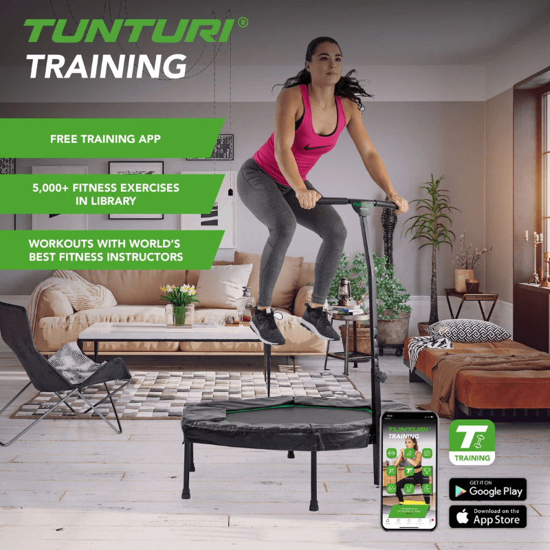 Tunturi Hex Fitness Trampoline — close-up of the frame