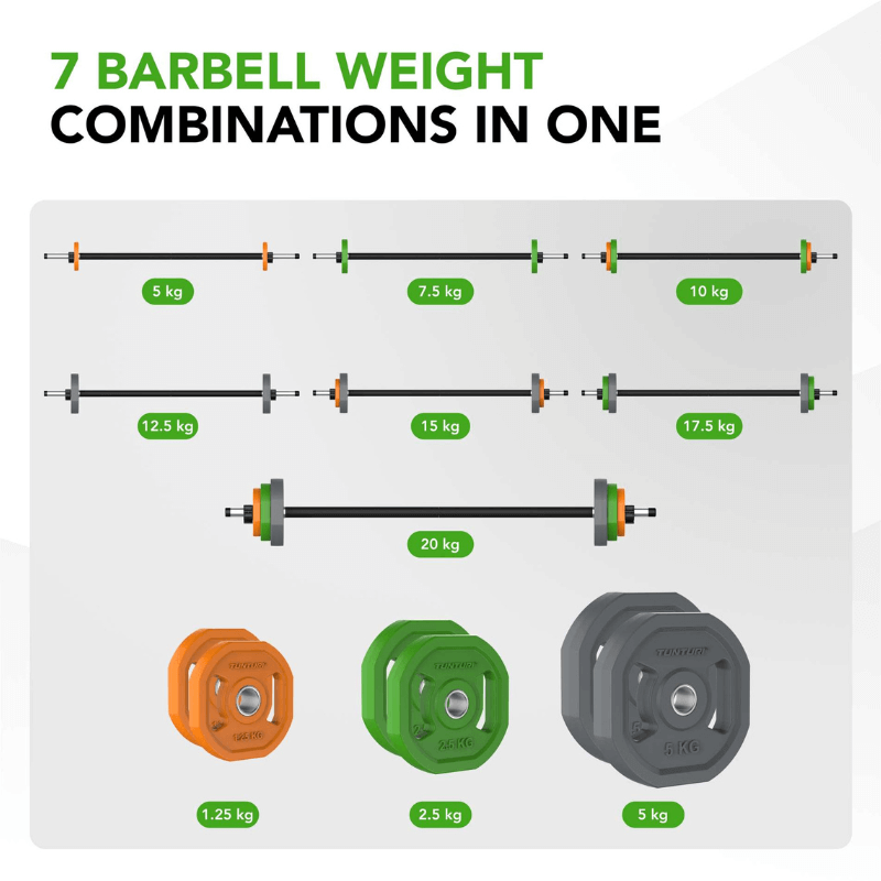 Tunturi Aerobic Pump Set - 20 KG - Rubber — detail view
