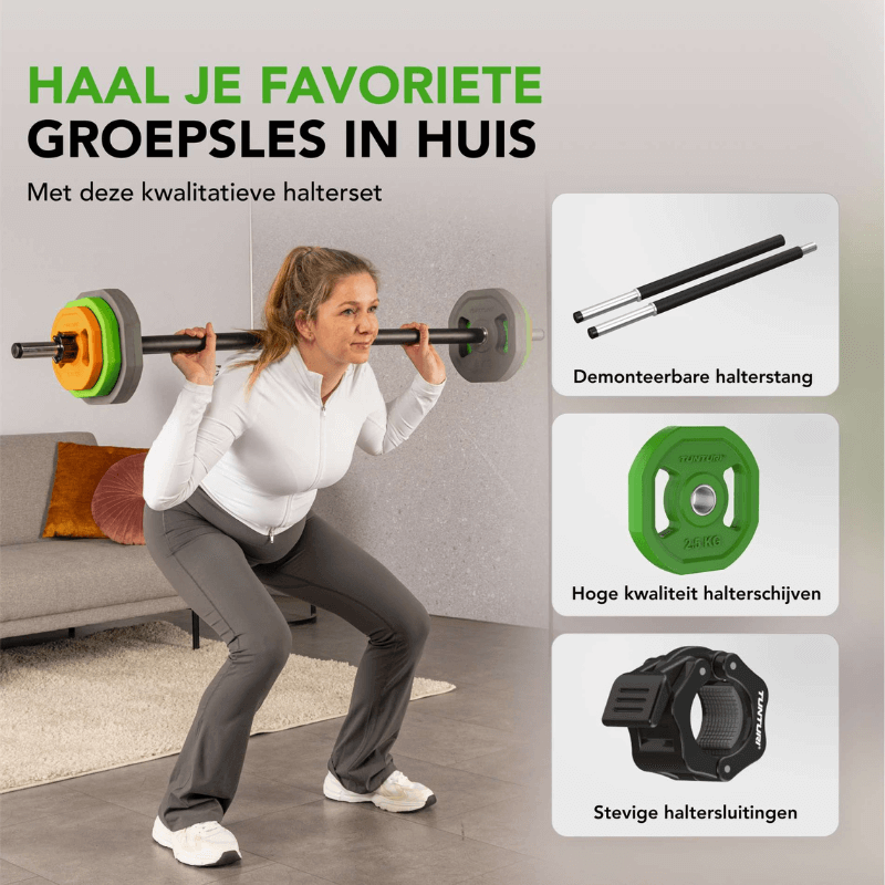 Tunturi Aerobic Pump Set - 20 KG - Rubber — rear view