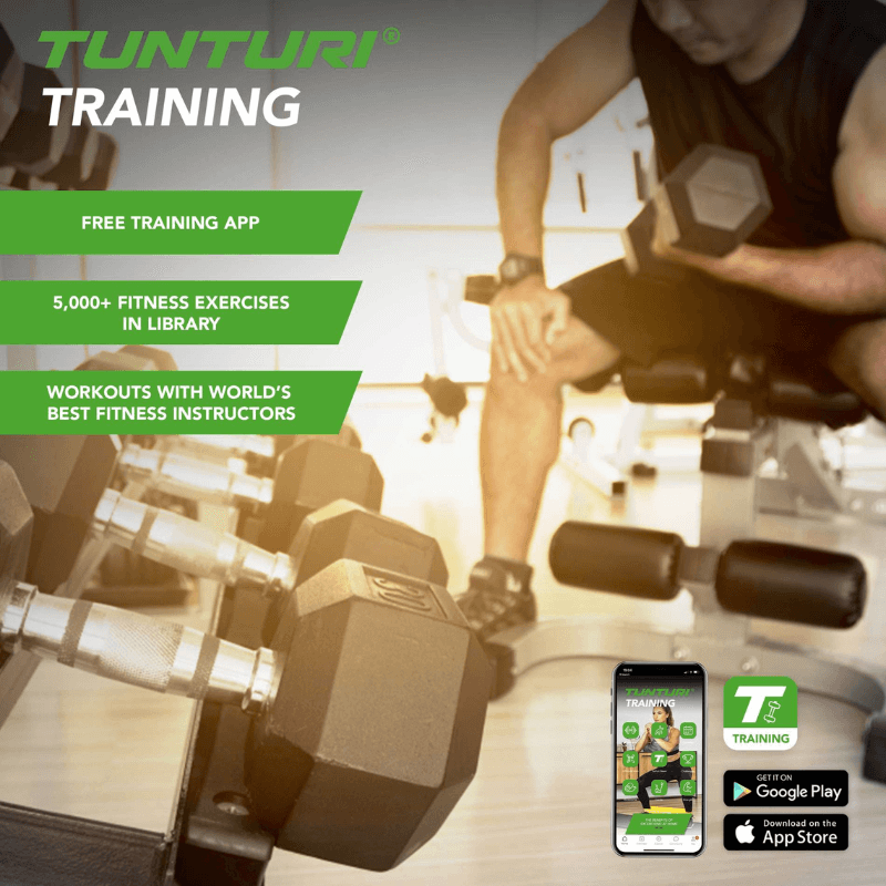 Tunturi Rubber Dumbbells Set (12-20 KG) — alternative angle