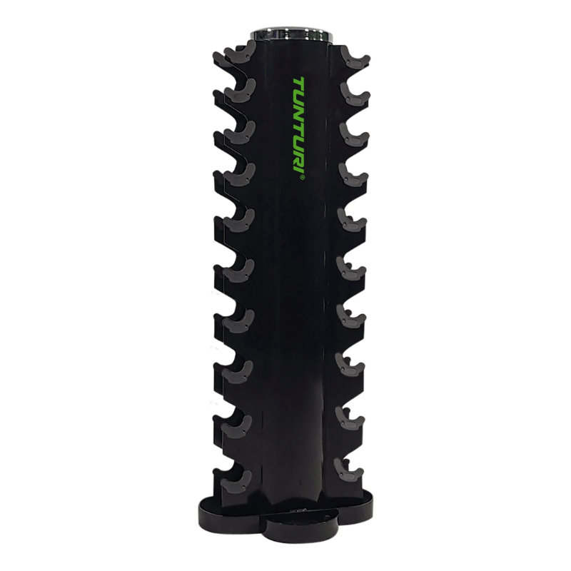 Tunturi Rubber Dumbbell Set 1kg - 10kg + Rack — alternative angle