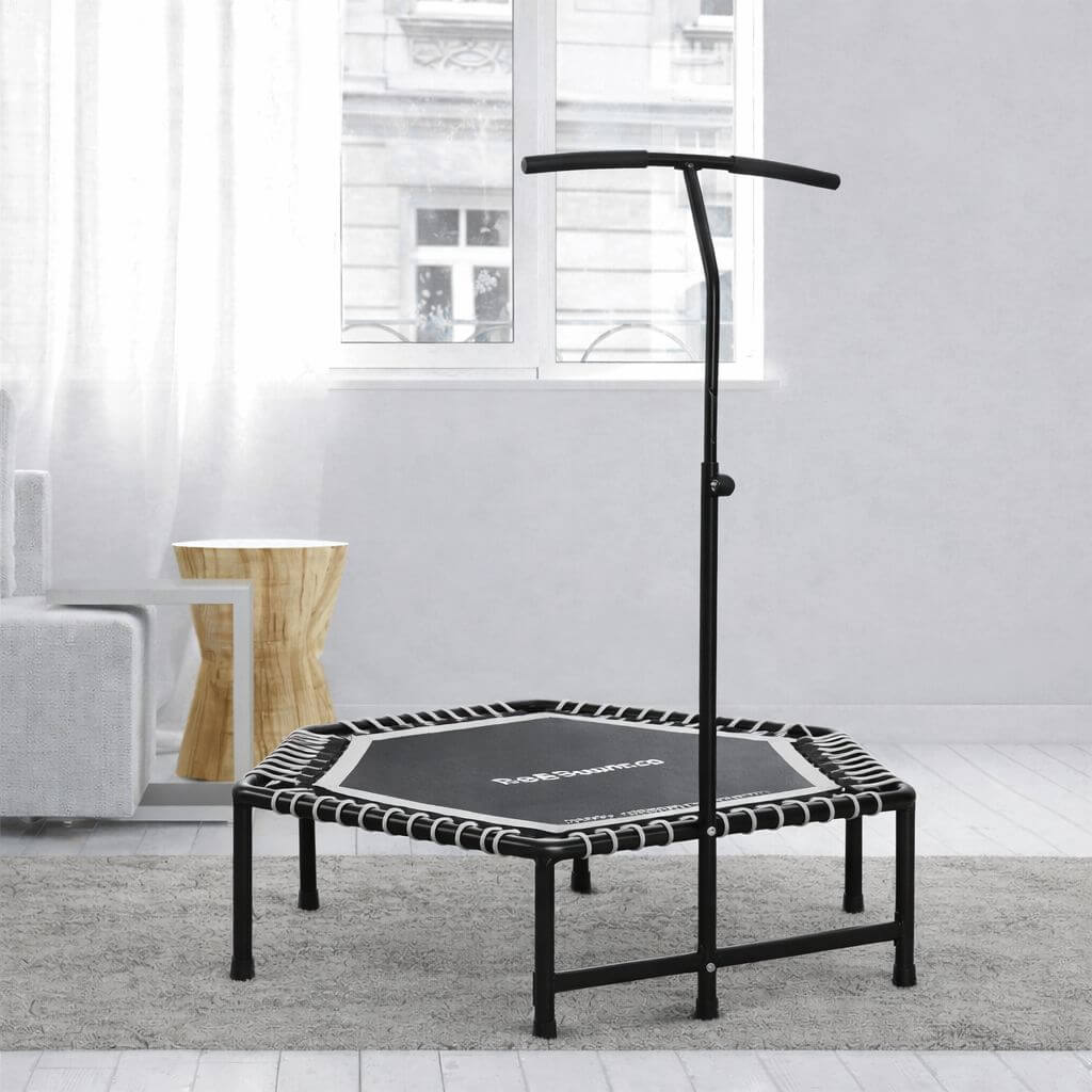 Hex Fitness Hex Fitness Rebounder & Trampoline – Sterling Grey — detail view