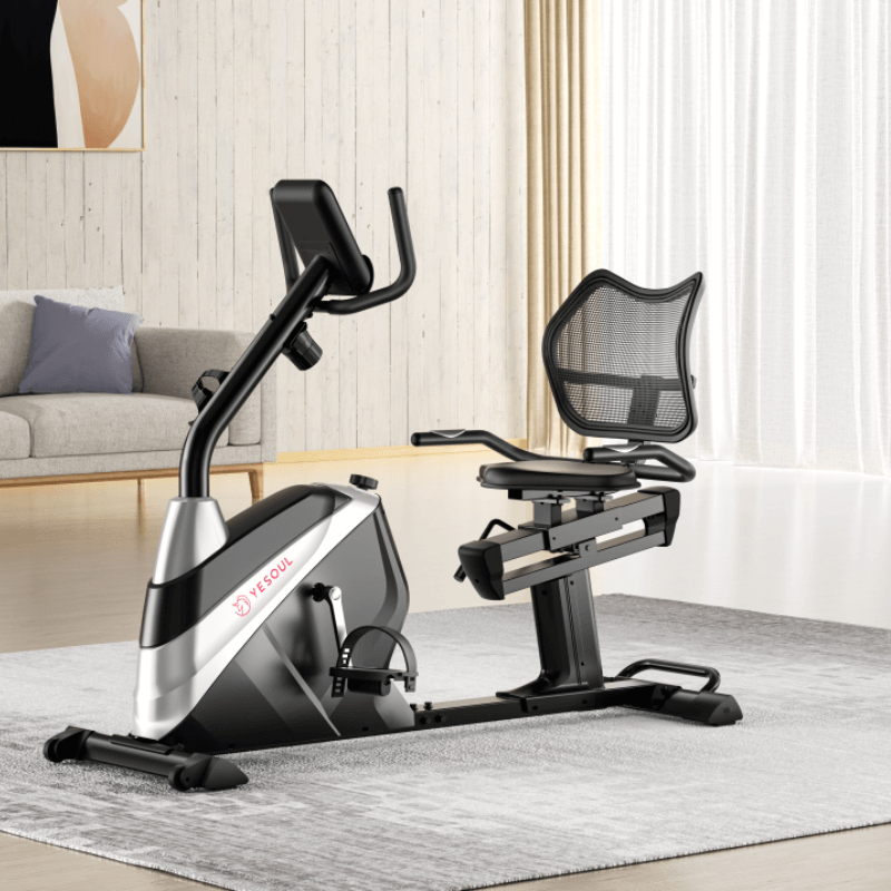 J1 Magnetic Recumbent Bike — in use