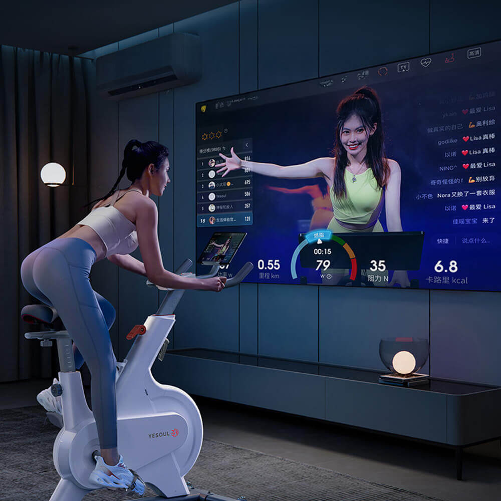M1p Spin Bike — in use