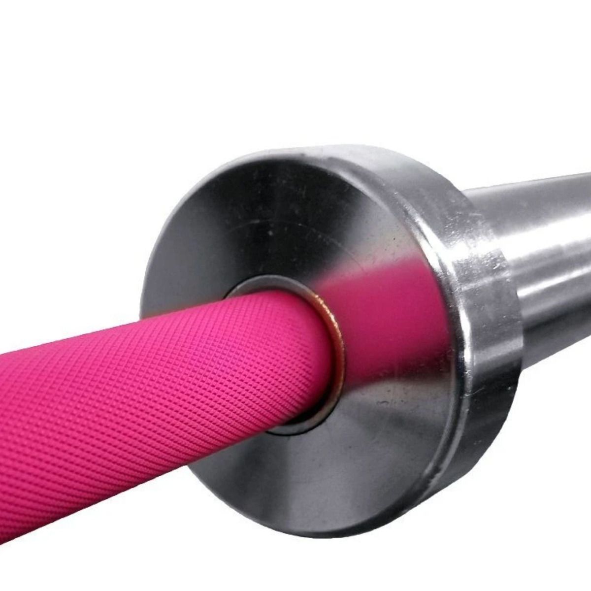 Women CrossFit Olympic Bar - 1.8M (Pink & Black) — in use