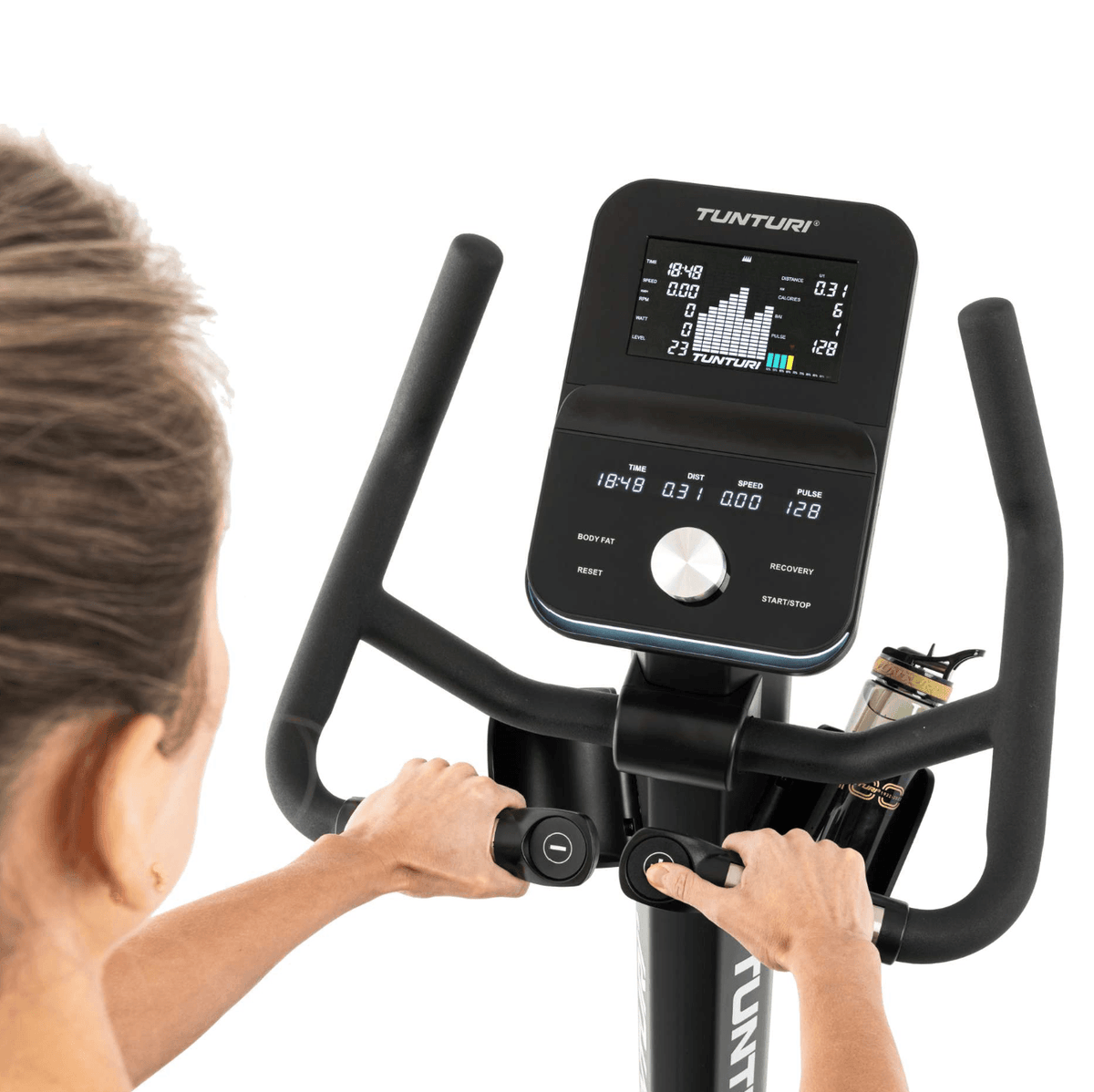 Tunturi Platinum E20 Upright Bike — rear view