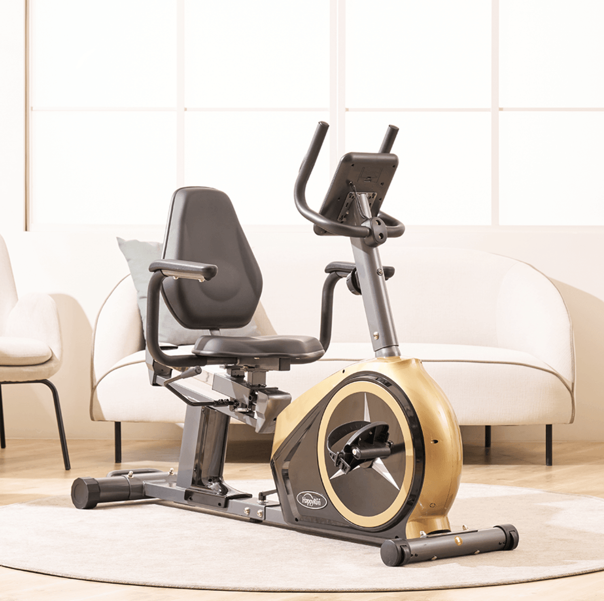 Recumbent Bike — close-up of the frame