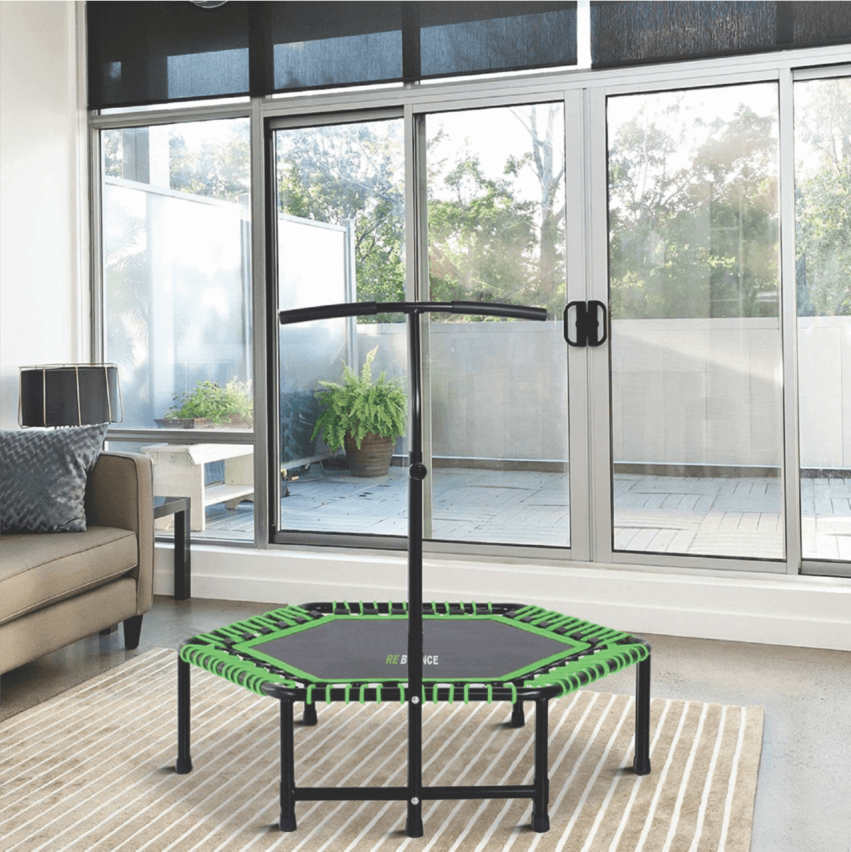 Hex Fitness Hex Fitness Rebounder & Trampoline - Khloe Green — close-up of the frame
