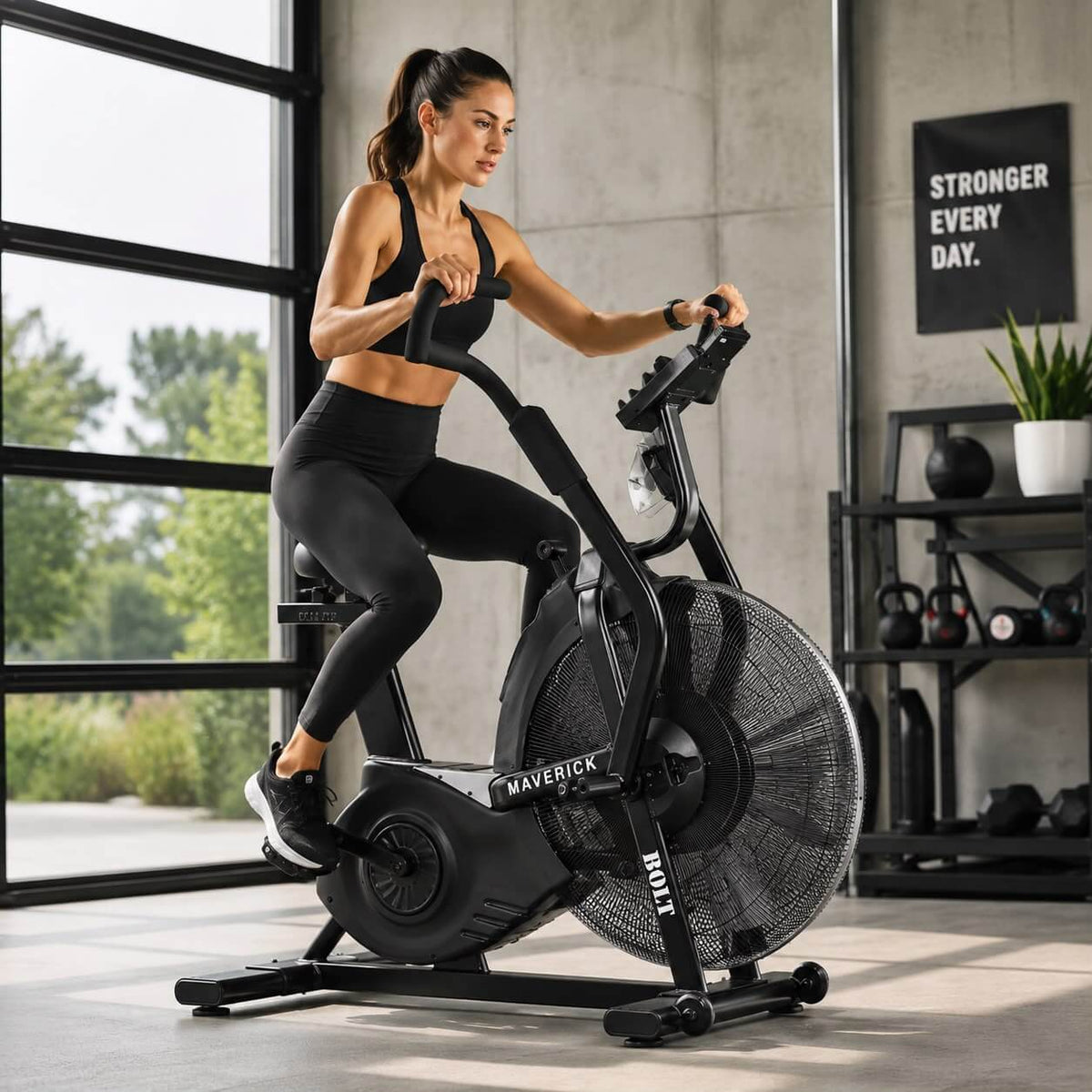 Force Fitness Maverick Commercial Air Bike — alternative angle