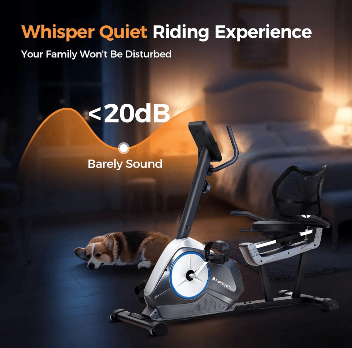 Force Fitness Recumbent Exercise Bike — in use