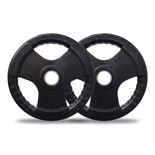 Rubber Grip Weight Plate With Ring (20kg) — weight plate available from Gym Machines South Africa