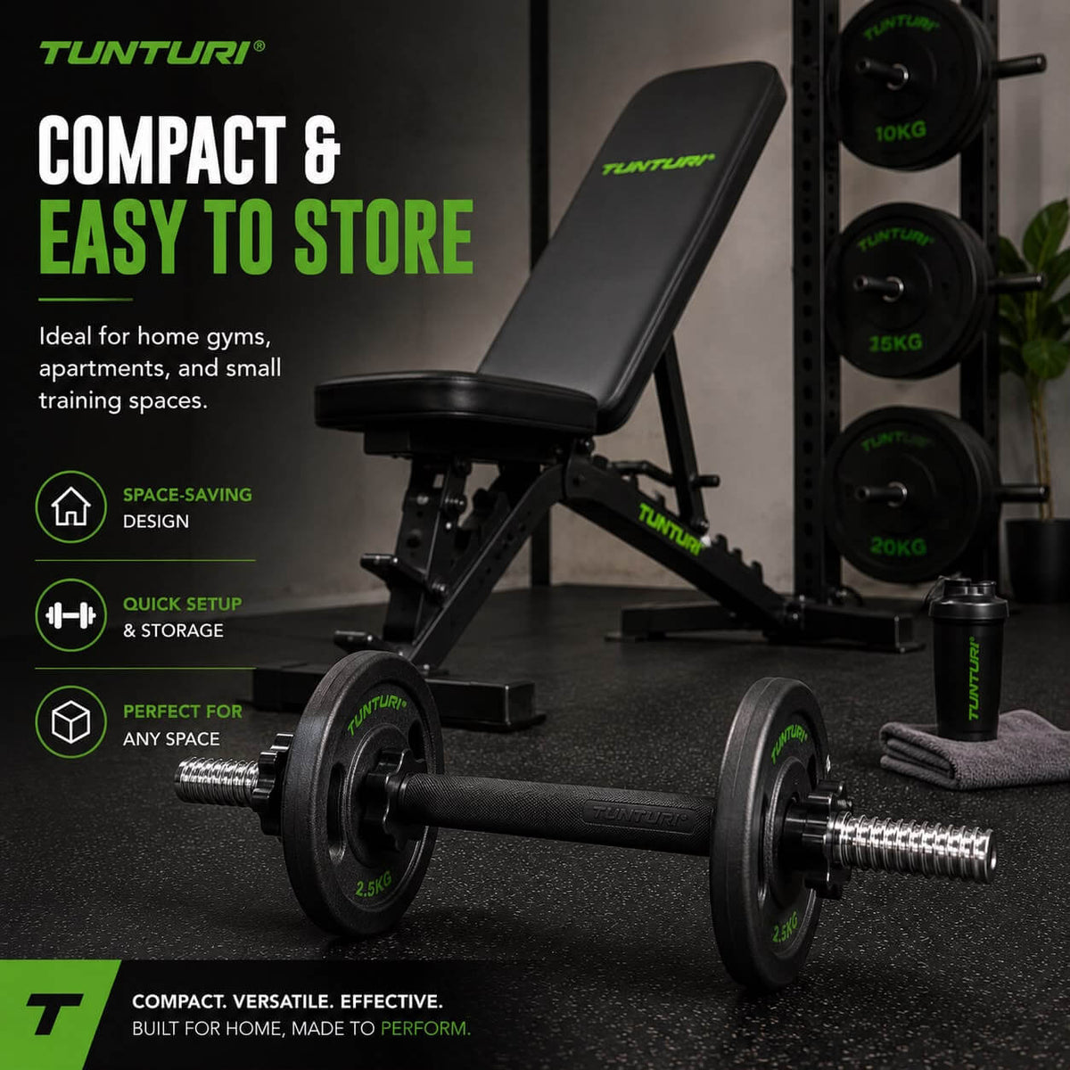 Tunturi Abs Dumbbell Bar - Screw — alternative angle