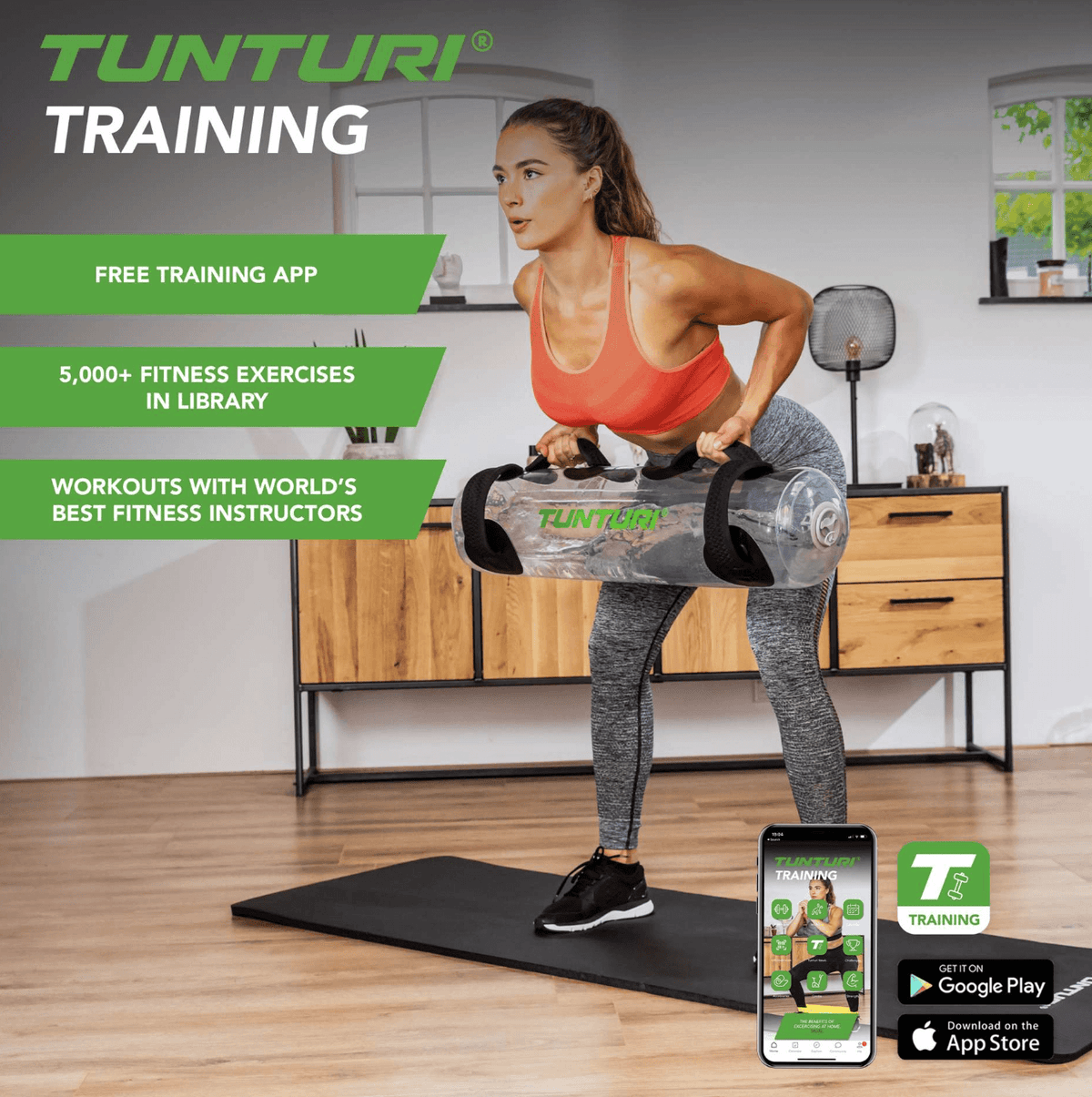 Tunturi Aquabag Fitness - 20kg — in use