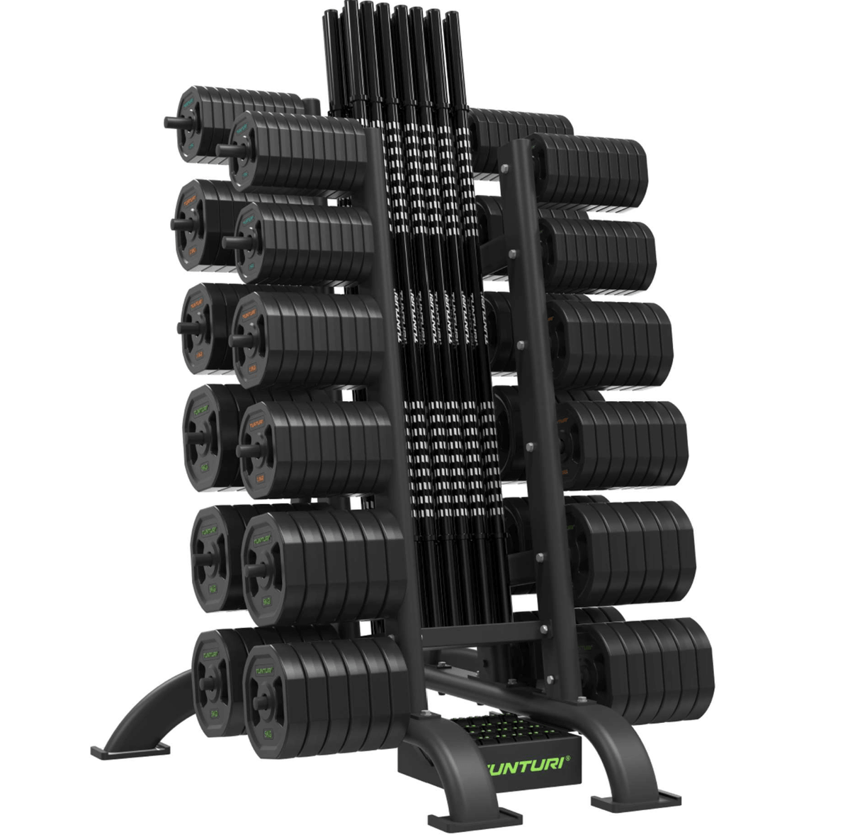 Tunturi Pro Aerobic Pump Set Weight Rack — rear view