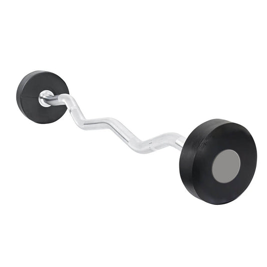UBench UBench Rubber Encased Barbell Curved 10kg — bench available from Gym Machines South Africa